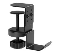 Hzoibyze Clamp on under Desk Headphone Stand Hanger,Headset Holder Earphone Hook Storage 360 Degree Rotation for Display PC Gaming