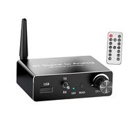 Hzoibyze Digital to Analog Audio DAC Converter Adapter with Volume Control Audio Receiver Transmitter for Home PC HDTV Speaker Phone