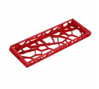 Hzoibyze Frosted Keyboard Case Mechanical Keyboard Shell Hollow Geometric Accessory Shell Suitable for DIY Setup Gaming Office, Red