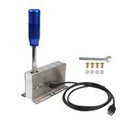Hzoibyze Game Controller Sequential Shifter Gear Lever Console Pedal metal construction with driver focused USB input and smooth mechanical action desktop, Blue