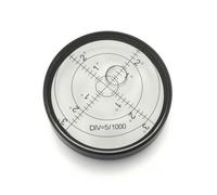 Hzoibyze Illuminated Level Gauge Circular Spirit Level Bubble Level Disc Level Precision Level with Concentric Circles and Printed Divisions Suitable for, Black Shell, White Liquid, 60x12mm