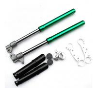 Hzoibyze Motorcycle Inverted Front Forks Shock Absorbers Fork Legs Front Fork Assembly Aluminum Alloy With Guarding Covers Suitable for mini riding trail practice youth training, Green