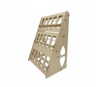 Hzoibyze Multi Device Stand Multi Phone Charging Rack Organizer With Cable Pass Through And Sturdy Wooden Board For Space Saving Display Inventory Control, L-shaped 3-Tier 15-Slot Display Rack