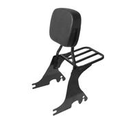 Hzoibyze Padded Sissy Bar with Luggage Rack Black Coated Motorcycle Passenger Backrest with Luggage Rack Sturdy for Daily Commuting