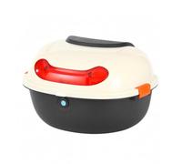 Hzoibyze Round Rear Storage Box with Backrest Spacious for Commuting, Rainy-Adventure, Cheese Non
