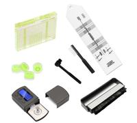Hzoibyze Turntable Calibrator Record Player Setup Kit With Tonearm Angle Guide Azimuth Gauge Force Meter Small Bubble Level Cleaning Brush Cover For Precision Adjustment