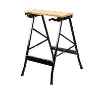 Hzoibyze Workbench Foldable Portable Carpenter Work Table with Vise Sawhorse and Imprinted Ruler for DIY Projects Indoor Outdoor Use