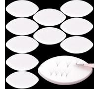 Hzopcw 10pcs Lash Practice Sponges for Women, Eye Shape Eyelash Extensions Supplies, Lash Map Sponges Exercise Tools for Beginners Experienced-White