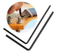 Hzopcw 2pcs Guitar Truss Rod Wrench, 4mm & 5mm Metal Allen Wrench for Martin Guitars, Extended Ball End Truss Rod Wrench Hex Key for Guitar Nut Screw Adjustment- Black