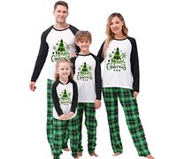 HZPHQY Family Matching Christmas Pyjamas Sets Women Men Kids Baby Xmas Pajamas Merry Tree Pjs Pajama Pj Nightwear Loungewear Sleepwear Pyjama (Men, L, D Green)