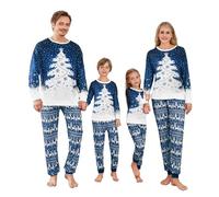HZPHQY Family Matching Christmas Pyjamas Sets Women Men Kids Baby Xmas Pajamas Merry Tree Pjs Pajama Pj Nightwear Loungewear Sleepwear Pyjama (Men, XXXL, F White Christmas Tree)