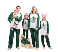HZPHQY Family Matching Christmas Pyjamas Sets Women Men Kids Baby Xmas Pajamas Merry Tree Pjs Pajama Pj Nightwear Loungewear Sleepwear Pyjama (Women, L, A Green Christmas Tree)