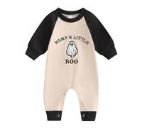 HZPHQY My First Halloween Baby Boy Outfit 3-6 Months Mamas Little Boo Infant Long Sleeve Romper Onesie Jumpsuit