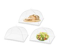 hzpolang 3 Pack Food Covers Mesh Nets Tents Foldable Umbrella Pop up Net Dome Outdoor Food Storage Protector Collapsible Domes for Fruit Dish Picnic Outside Fly Mosquitoes Bugs - 14 Inch