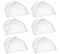 hzpolang 6 Pack Food Covers Mesh Nets Tents Foldable Umbrella Pop up Net Dome Outdoor Food Storage Protector Collapsible Domes for Fruit Dish Picnic Outside Fly Mosquitoes Bugs - 14 Inch