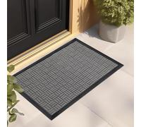 HZSANUE Front Doormats, Duty Durable Welcome Mat for Outdoor Indoor, Dirt Trapper Waterproof Super Absorbent Doormats for Entryway Outside Patio Porch, (Grey Pack of 1)
