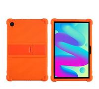 HZSANXIN Silicone Cases for TCL Tab 10L 10.1 Inch 8491X Tablets Soft Masking Station Earthquake-Proof Prevention Crack Protection Shell Holder (Orange)