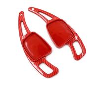 HZSMYXGS Shift Paddles Compatible with A3 A4 2017-2019 Car Steering Wheel Shift Paddle Shifter Extension(Carbon Fiber Red)