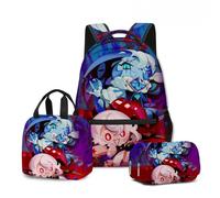 Hzsyc Boys Figure Shadow Milk Cookie Casual Daypacks Kids Shadow Milk Cookie Backpack 3Pcs Set - L Size/17in (C14,3PCS)