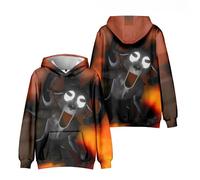 Hzsyc Kids 99 Nights In The Forest Character Group Hoody Boys 99 Nights In The Forest 3D Figure Sweatshirt for Fans Gift (D,9-10years)