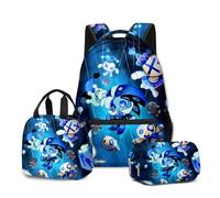 Hzsyc Kids Shadow Milk Cookie Backpack 3Pcs Set Boys Figure Shadow Milk Cookie Casual Daypacks - L Size/17in (C04,3pcs)