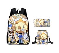 Hzsyc Kids Shadow Milk Cookie Backpack Shoulder Bag Pencil Case 3PCS Set -The Best Gift for Shadow Milk Cookie Fans (C08,16in/3pcs)