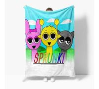 Hzsyc Kids Sprunki Blanket Sprunki 3D Figure Printed Throws Blanket - Soft Nap Blanket Flannel Blanket (K,XXS: 32in x 47in)