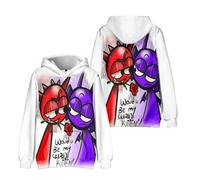 Hzsyc Kids Sprunki Character Group Hoodie Boys Sprunki 3D Figure Printed Sweatshirt for Fans Gift Sprunki Merch (B,170CM,15 Years,16 Years)