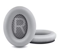 HZTCAM Professional Replacement Ear Pads for Bose QuietComfort 35 QC15 QC25 QC2 QC35/ Ae2 Ae2i Ae2w SoundTrue & SoundLink Over-Ear/Around-Ear Headphones/Soft Protein Leather (Silver)