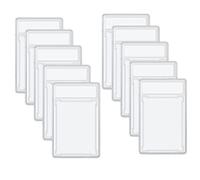 Hztuang 10 Pcs Trading Cards Protector Case Acrylic Clear Graded Card Holders with Label Position Hard Card Sleeves