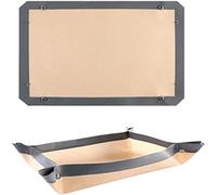 Hztuang 2-Piece Silicone Fiber Baking Mat with Buckle, No Leak and Non-Stick, Corners Join to Form a Tray for Baking a Leak Proof