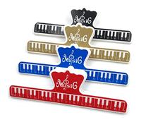 Hztuang 4 Pcs Music Book Note Paper Ruler Sheet Music Spring Clip Holder For Piano Guitar Violin Viola Performance
