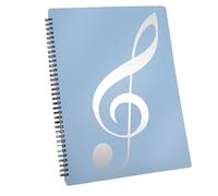 Hztuang Sheet Music Folder, 60 Pages Capacity, Sheet Music Holder,Fits Letter Size A4, Writable & Detachable(Blue) Easy Install Easy to Use