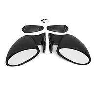 Hztuang Style Left & Right Car Classic Retro Door Wing Side Mirror Rearview Vintage Matte Universal Black