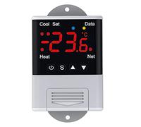 Hztuang Wireless WiFi Temperature Controller Thermostat AC110-220V DTC1201 Sensor Digital Display APP Control for Smart Home