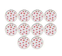 Hztyyier 10Pcs Paper Cups with Plates Party Tableware Strawberry Pattern Tableware Set for Birthday Parties Seaside Parties(Plate)