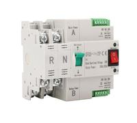 Hztyyier 2P Dual Power Automatic Transfer Switch Reliable Rapid Switch for Home Factory Current Failure Emergency AC PC (63A)