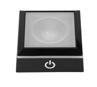 Hztyyier 3D LED Light Base Display Stand, Multi Color Crystal Art Glass Decor Holder, USB Powered, for Jewelry, Black