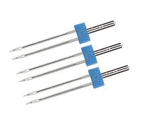Hztyyier 3Pcs Stainless Steel Twin Needles Pins Sewing Machine Stitches Kit for Quilting and Crafting Creations (Double Needle 3MM-3 Pieces/Bag)