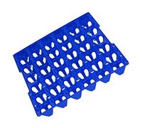 Hztyyier 5PCS 30 Cell Plastic Egg Flats Egg Holder Egg Storage Tray Egg Holder for Storage Transportation Each Holds (Blue)