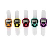 Hztyyier 5Pcs Electronic Finger Counter, LED Digital Electronic Tasbeeh Counters, Stitch Counter with Light for Knitting