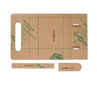 Hztyyier 8.7 x 4.7 Inchs Hand Bag Making Template Set with Clear Acrylic Wallet Pattern for DIY Leather Craft Tool