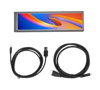 Hztyyier 8.8 Inch PC Temperature Monitor Display 1920x480 Resolution 178 Degree Wide View Dynamic Themes Aluminum Alloy for Small PC System Status (Capacitive Touch Screen Version)