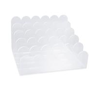 Hztyyier Acrylic Mail Organizer, 5 Compartment Desk Organizer with Vertical Design for Office Supplies, Efficient Storage Solution for Mail and Documents