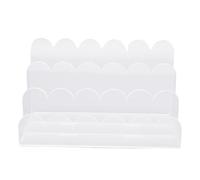 Hztyyier Acrylic Mail Sorter, 3 Slot Desktop File Organizer with Wavy Design, for Letters Envelopes Office Supplies Home Office Desk Accessories