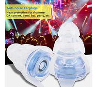 Hztyyier Anti -Noise -Ear Plugs Softly Transparent Silicone 27 DB Hearing Protection for The Concert Band DJ Party (Blue)