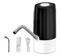 Hztyyier Automatic Electric, ABS and Stainless Steel, Noise- Design, 800MA Rechargeable Battery, Portable Water Dispenser for Home and Outdoor