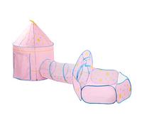 Hztyyier Baby Tent 3PCs Durable Play Tent for Promotes Innovation and Learning for Season 3, Which Are Suitable for over 3 Years (Pink)