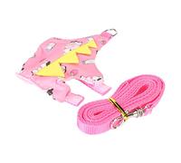 Hztyyier Belt Belt Adjustable Sweet Guinea Pig -Wurt Soft Comfortable Thing Traction Chest and Rear Edges for Small Animals, Polyester Fleece Nylon Song (Little Cow)