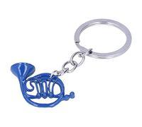 Hztyyier Blue Mini Keychain with Musical Instruments, Durable Metal Pendant for Fun Gifts on Special Occasions